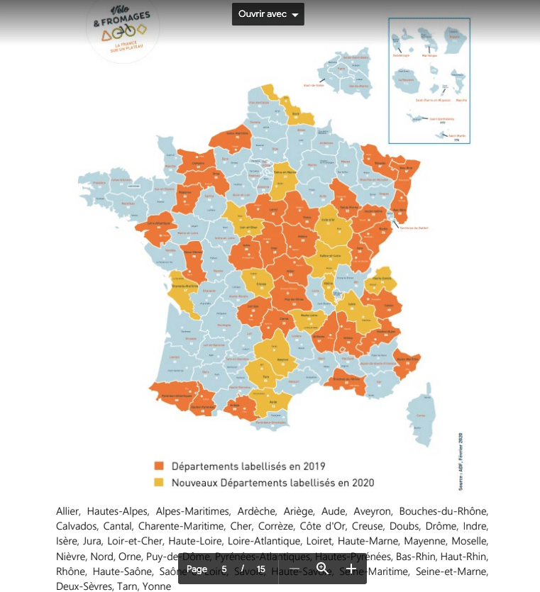 DECOUVRIR LA FRANCE ET SES FROMAGES A VELO