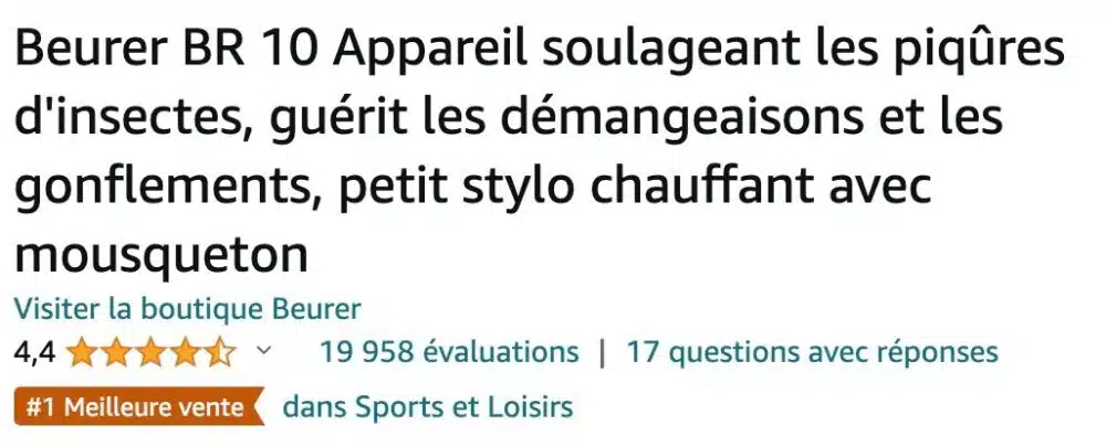 Moustique soulage douleur