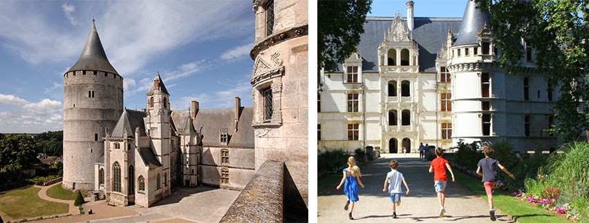 Château d'Azay-le-Rideau © Léonard de Serres - CMN / Château de Bouges © Jean-Pierre Delagarde - CMN