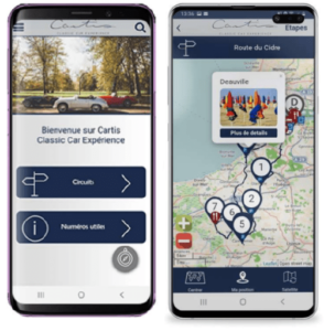 Application mobile de Cartis Classic Car Experience