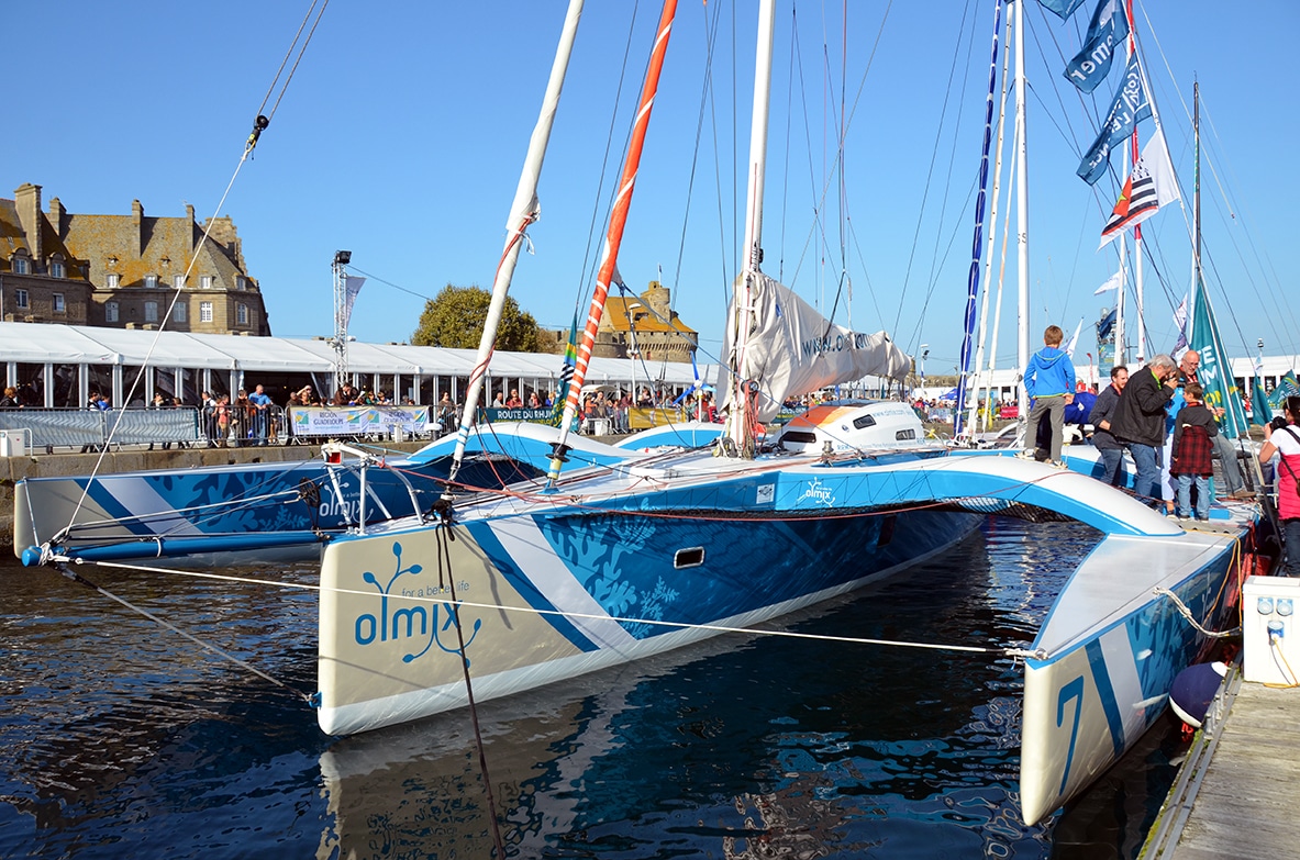 Les bateaux de la Route du Rhum dans le bassin Vauban