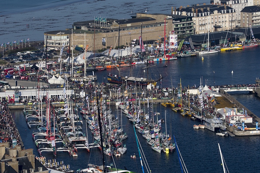 Route du Rhum -Destination Guadeloupe, Saint-Malo vue du ciel, Bretagne, voile, course au large