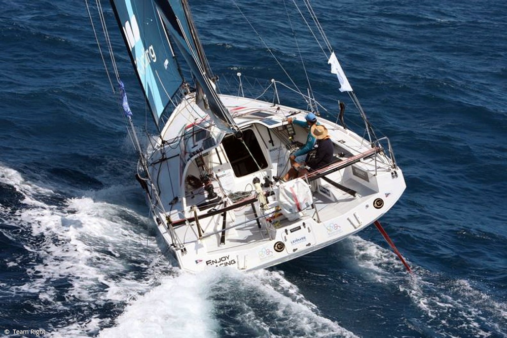 Le bateau du skipper Sacha Daunar.