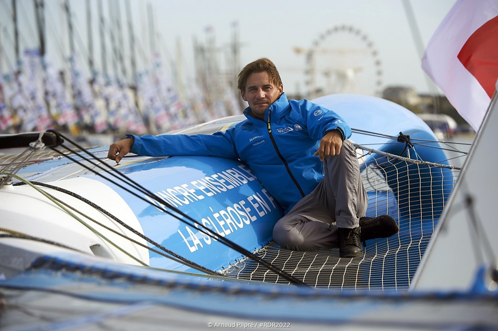 Le skipper Thibaut-Vauchel Camus en partance pour la Route du Rhum - Destination Guadeloupe 2022.