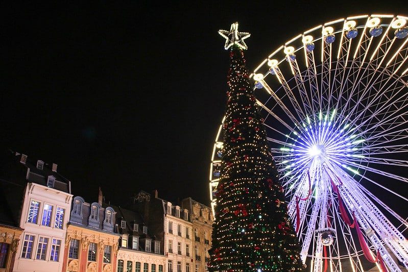 Grande roue et sapin à Lille