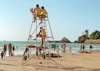 sauveteurs surveillent la plage