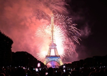 Feu d'artifice du 14 juillet à Paris