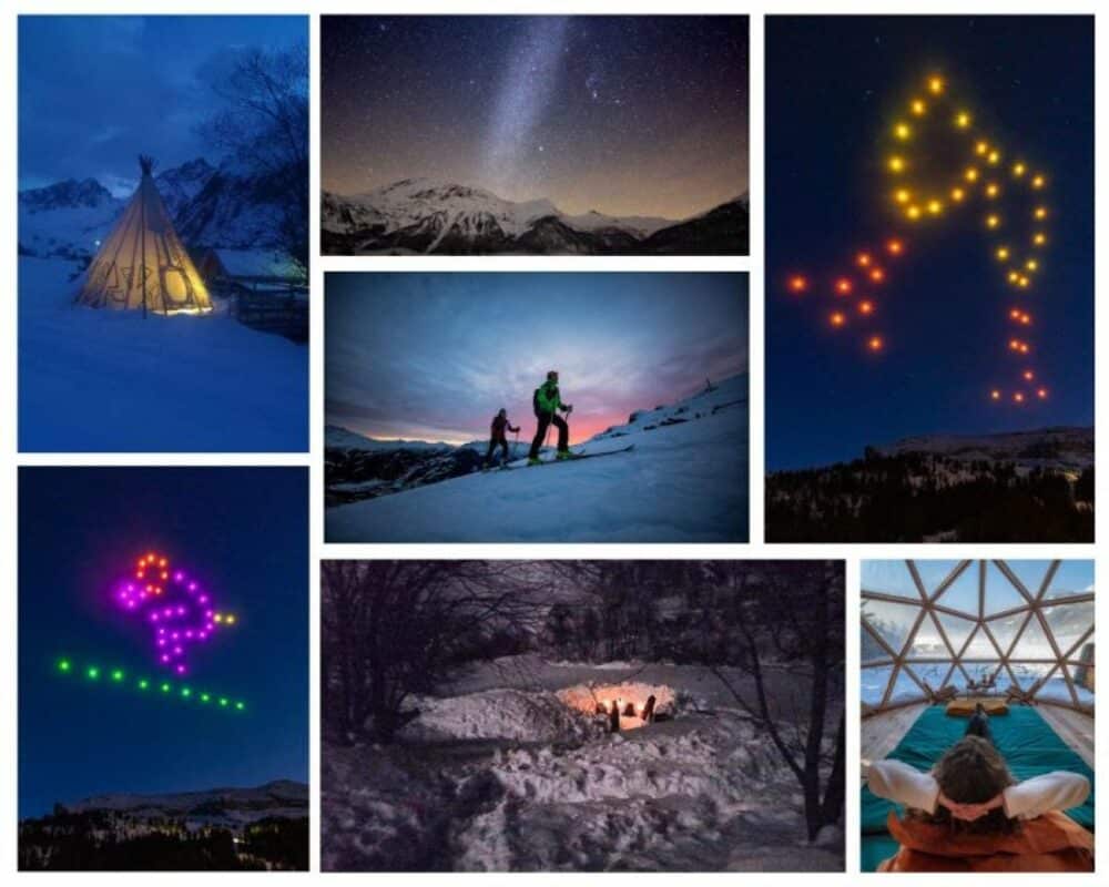 Plonger dans l’enchantement
des nuits d’hiver à la montagne