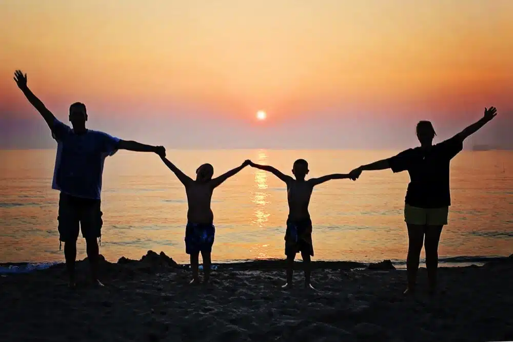 Plage famille