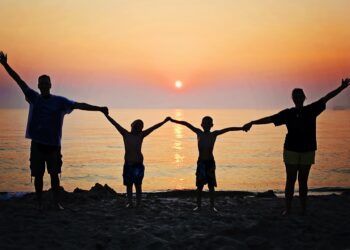 Plage famille