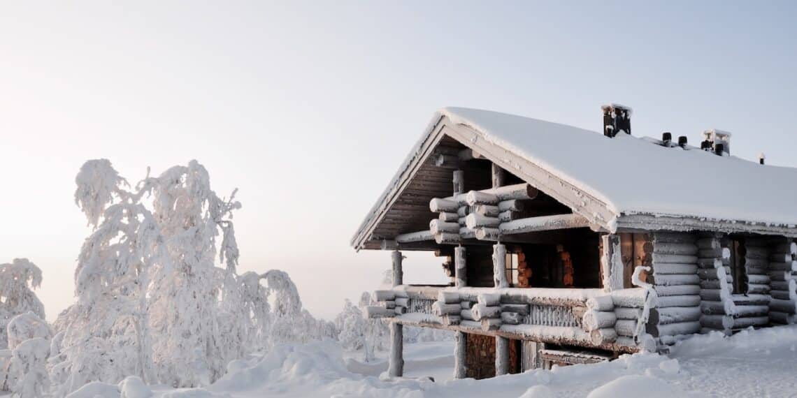 a house in Lapland; Shutterstock ID 67056157