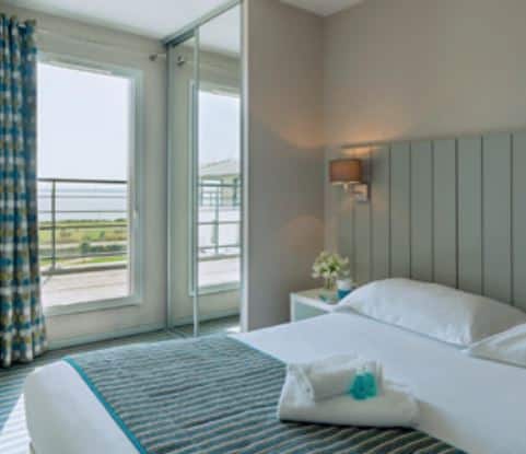 intérieure de la chambre du Thalasso Concarneau