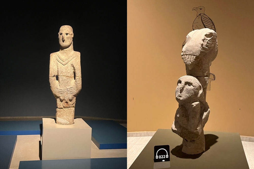 L’Homme d’Urfa et un totem néolithique ©Valérie Collet