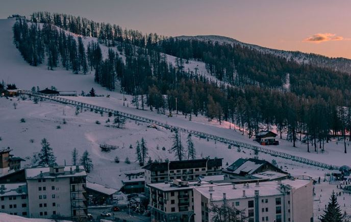Station de ski neige