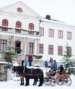 calèche enfants neige