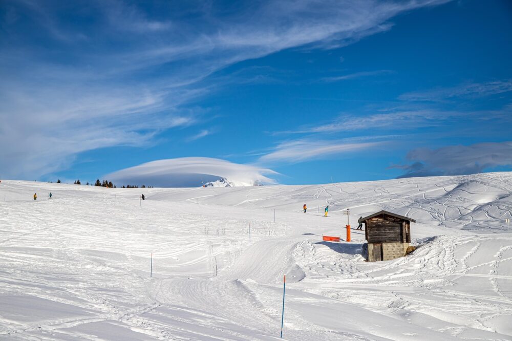 piste neige chalet