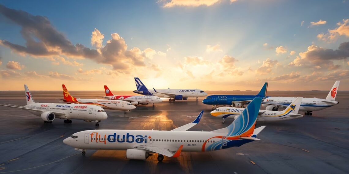 plusieurs avions sur le tarmac de l'aéroport