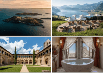 De gauche à droite : LILLØY LINDENBERG, Hôtel Villa Honegg, Via Regia Cappadocia, Castilla Termal Monasterio de Valbuena.