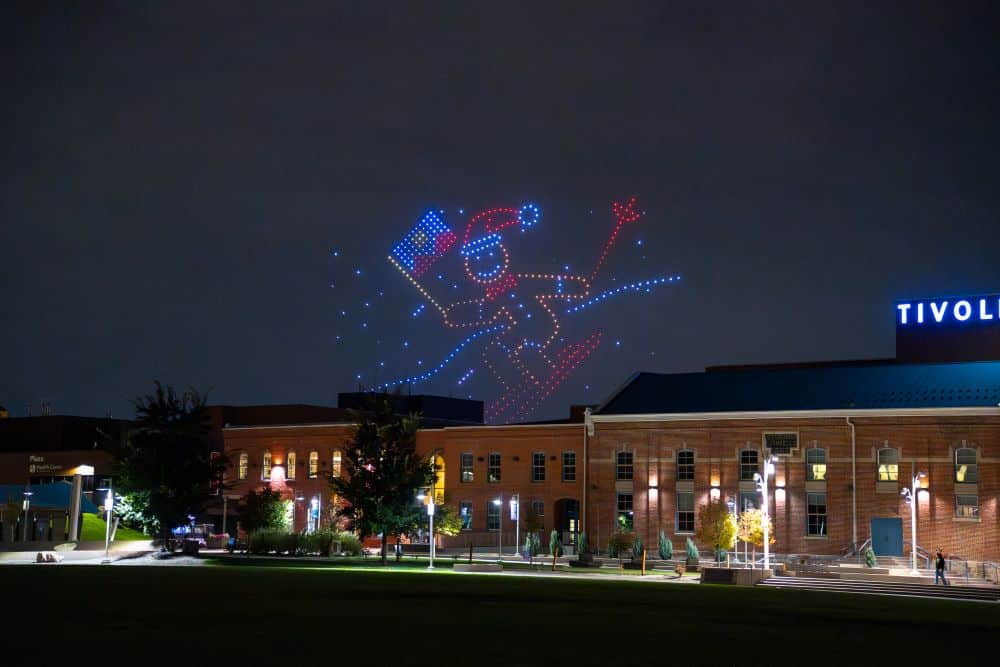 drones lumineux noël