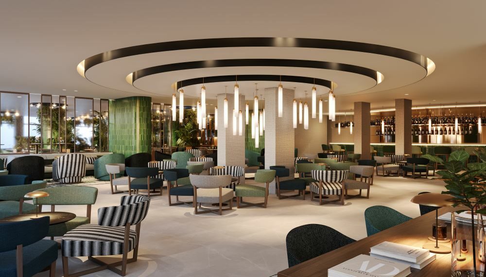 hall hôtel lustres salons