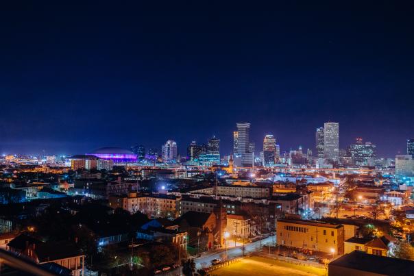 vue aérienne de nuit