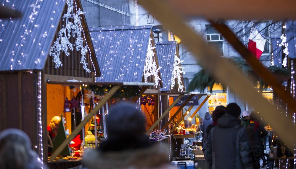 Marché de Noël guirlandes