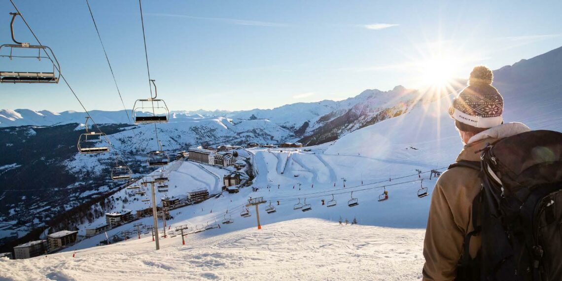 télésièges skieur