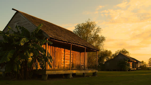 maison en bois crépuscule