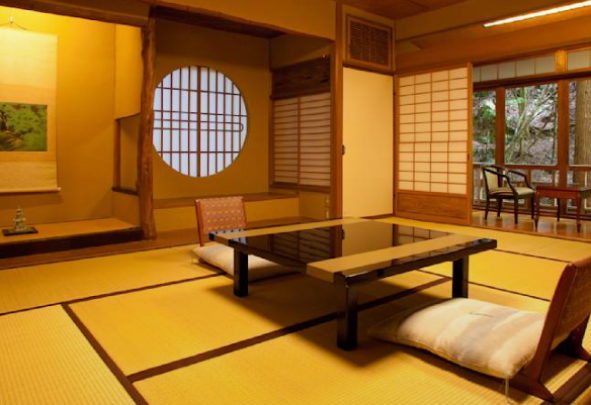 chambre d'hôtel futons Nara