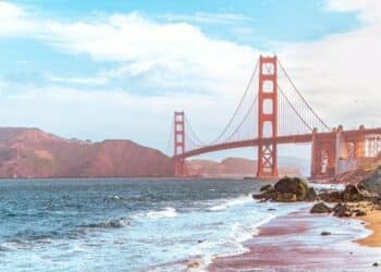 mer et pont de San Francisco