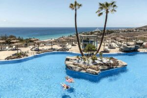 piscine palmiers plage