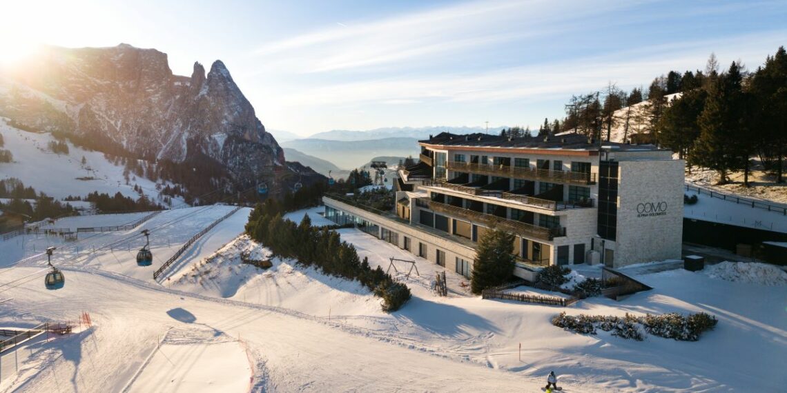 vue extérieure hôtel neige