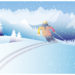 illustration skieur neige