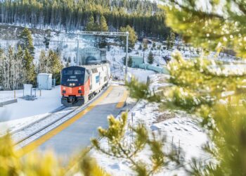train forêts enneigées