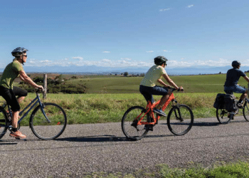 3 cyclistes sur la route