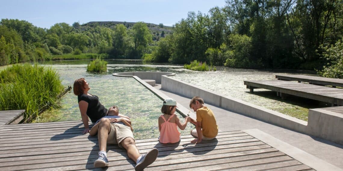 ponton famille enfants eau