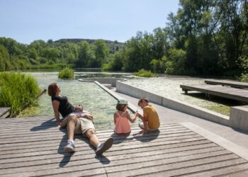 ponton famille enfants eau