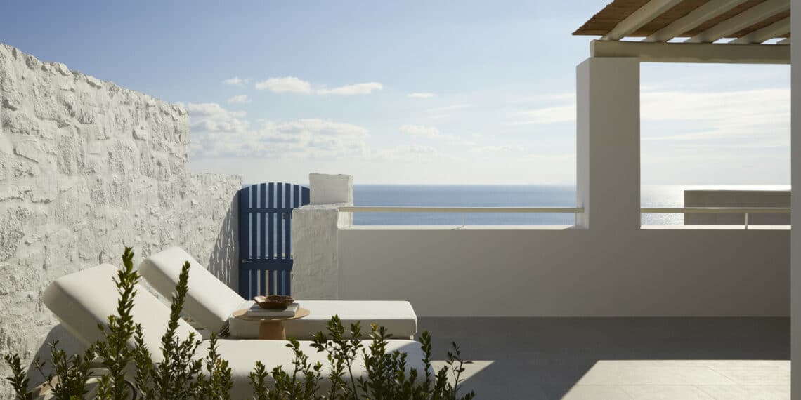 terrasse transats vue mer