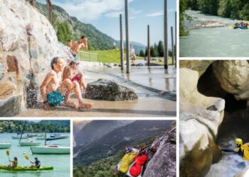 enfants eau canyoning montagne l'été