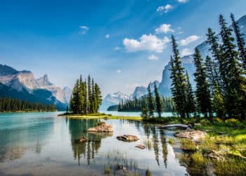 lac arbres montagnes