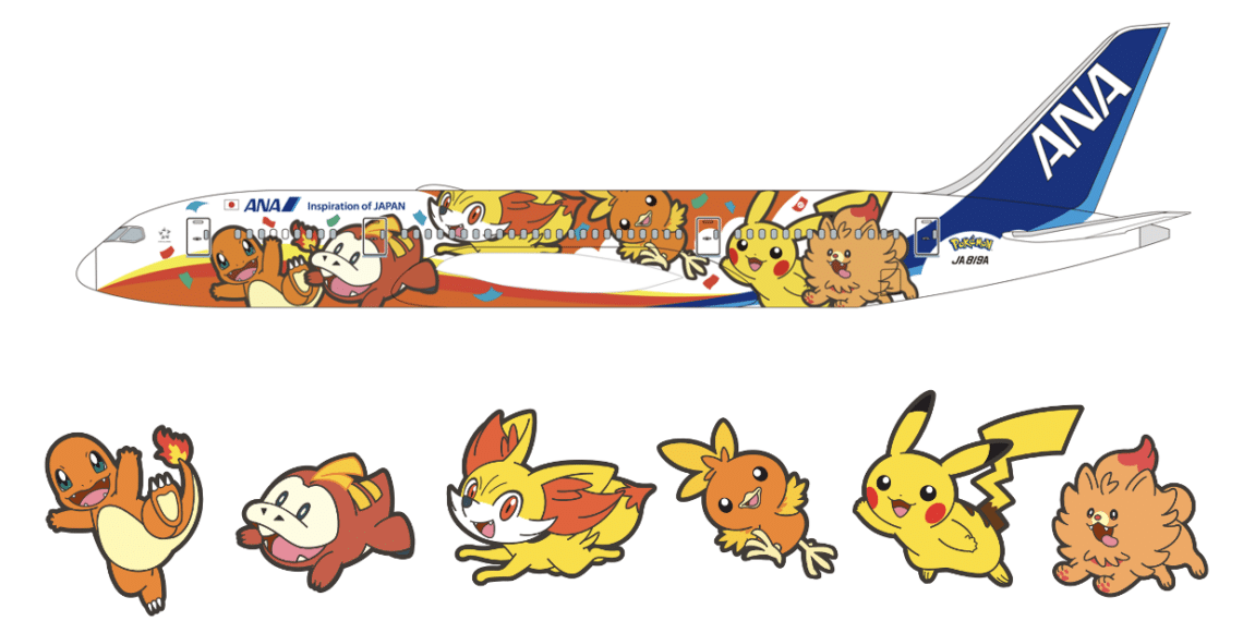 ANA et The Pokémon Company dévoilent de nouvelles livrées d'avions pour le 30e anniversaire de Pokémon