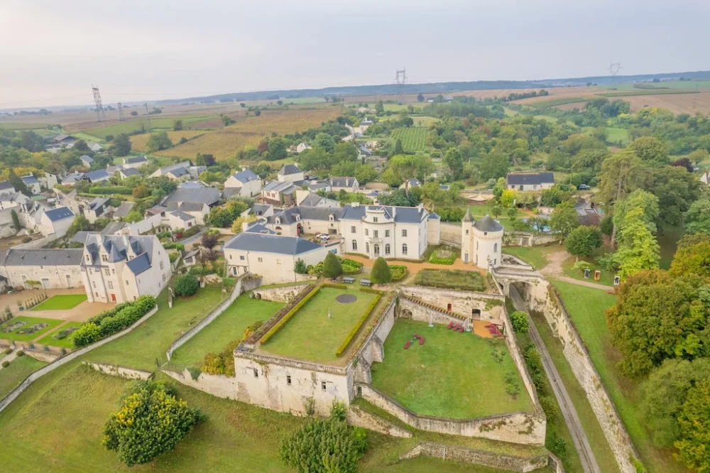 vue aérienne château parc